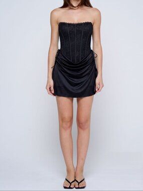 NWT Lace Corset Strapless Mini Dress